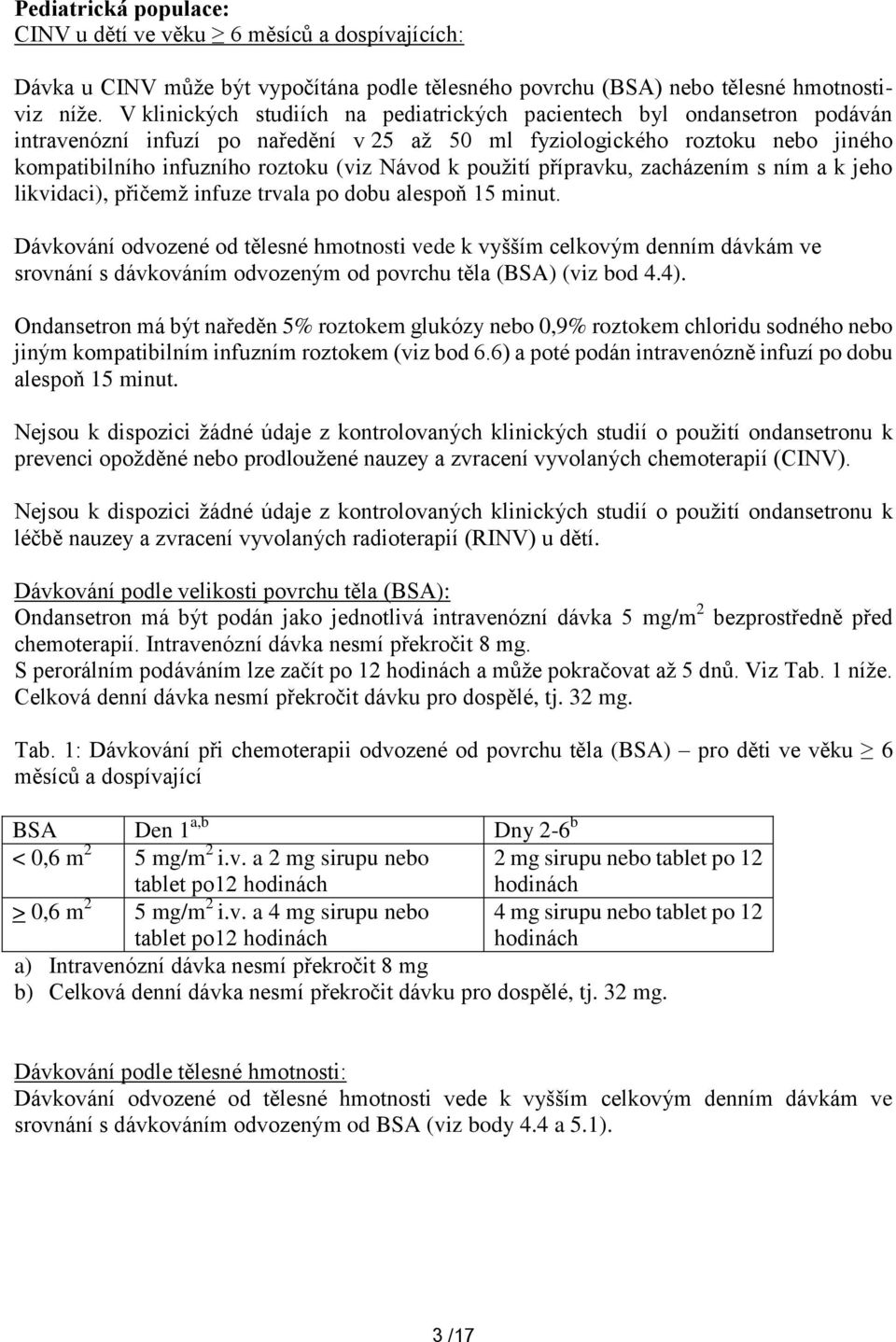 k použití přípravku, zacházením s ním a k jeho likvidaci), přičemž infuze trvala po dobu alespoň 15 minut.