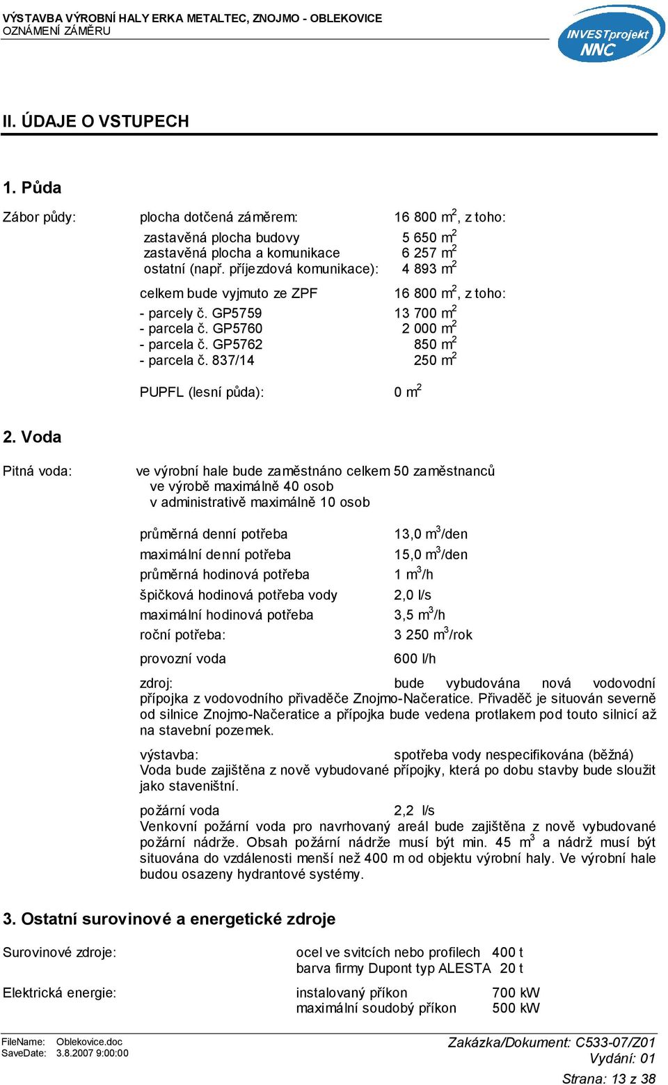 837/14 250 m 2 PUPFL (lesní půda): 0 m 2 2.