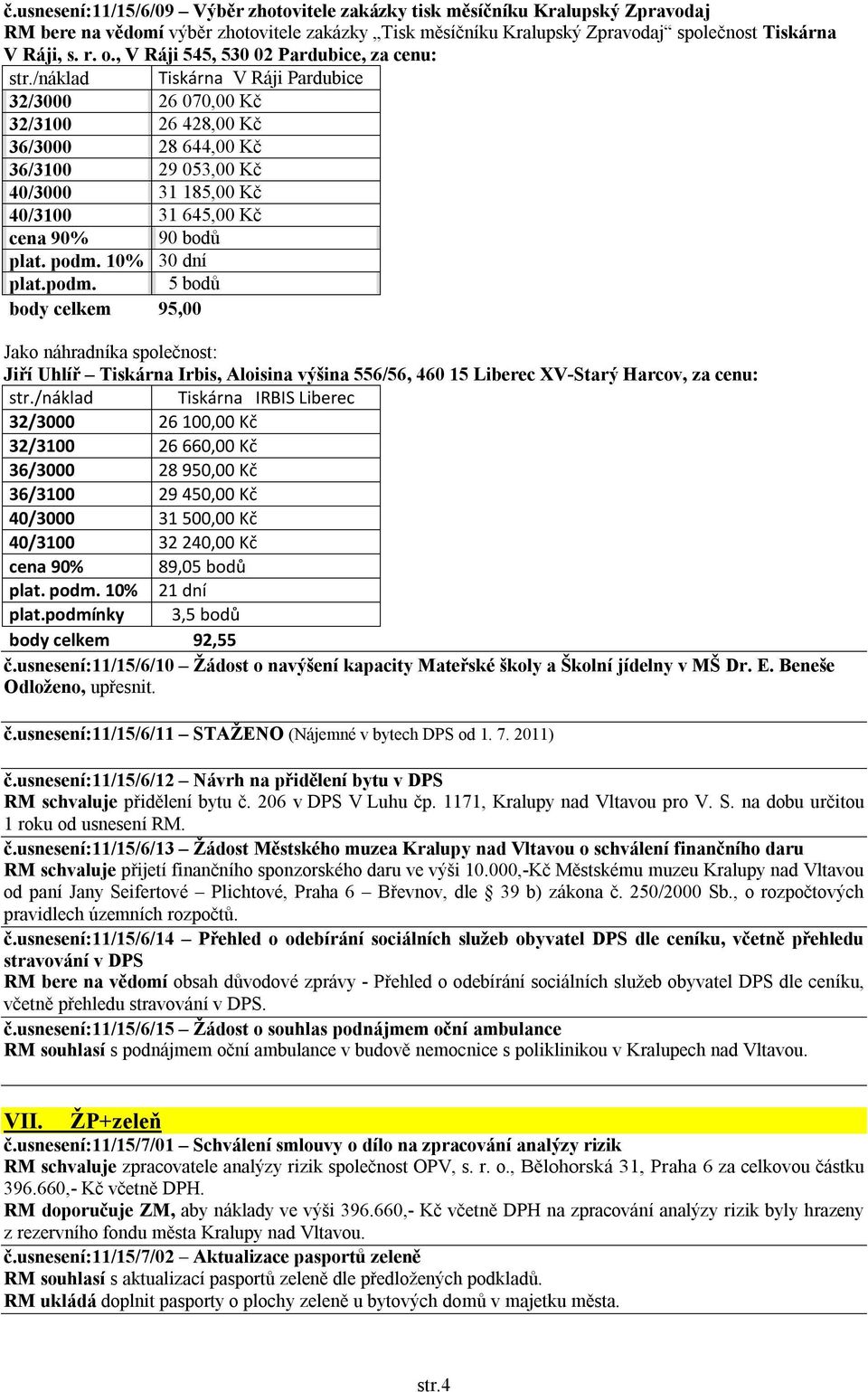 /náklad Tiskárna V Ráji Pardubice 32/3000 26 070,00 Kč 32/3100 26 428,00 Kč 36/3000 28 644,00 Kč 36/3100 29 053,00 Kč 40/3000 31 185,00 Kč 40/3100 31 645,00 Kč cena 90% 90 bodů plat. podm.