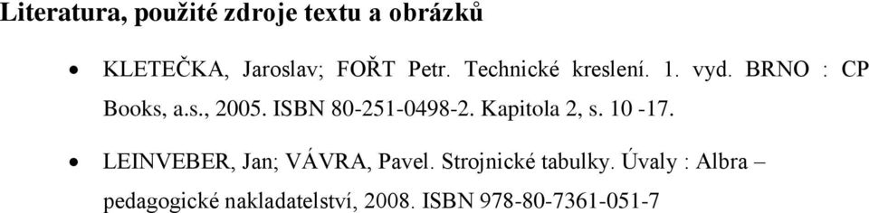 ISBN 80-251-0498-2. Kapitola 2, s. 10-17. LEINVEBER, Jan; VÁVRA, Pavel.