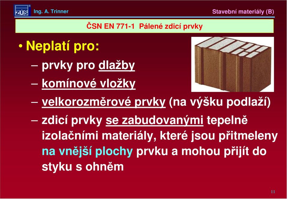 zdicí prvky se zabudovanými tepelně izolačními materiály, které