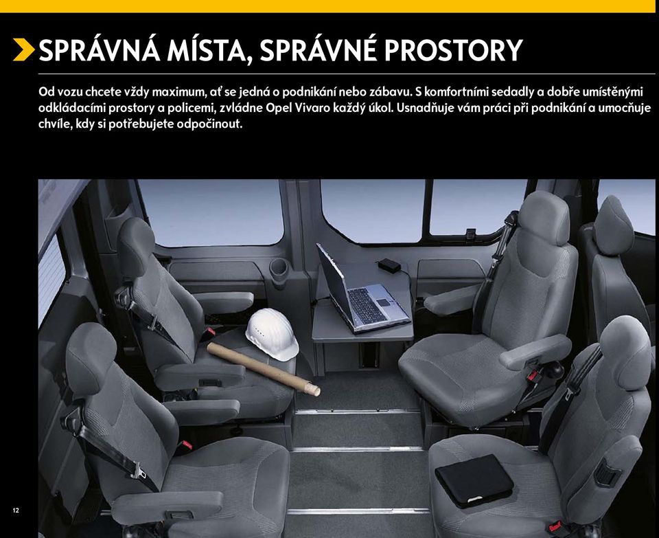 S komfortními sedadly a dobře umístěnými odkládacími prostory a