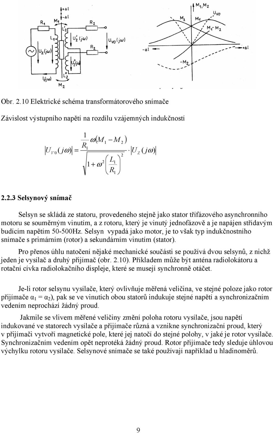 budícím napětím 5-5Hz. Selsyn vypadá jako motor, je to však typ indukčnostního snímače s primárním (rotor) a sekundárním vinutím (stator).