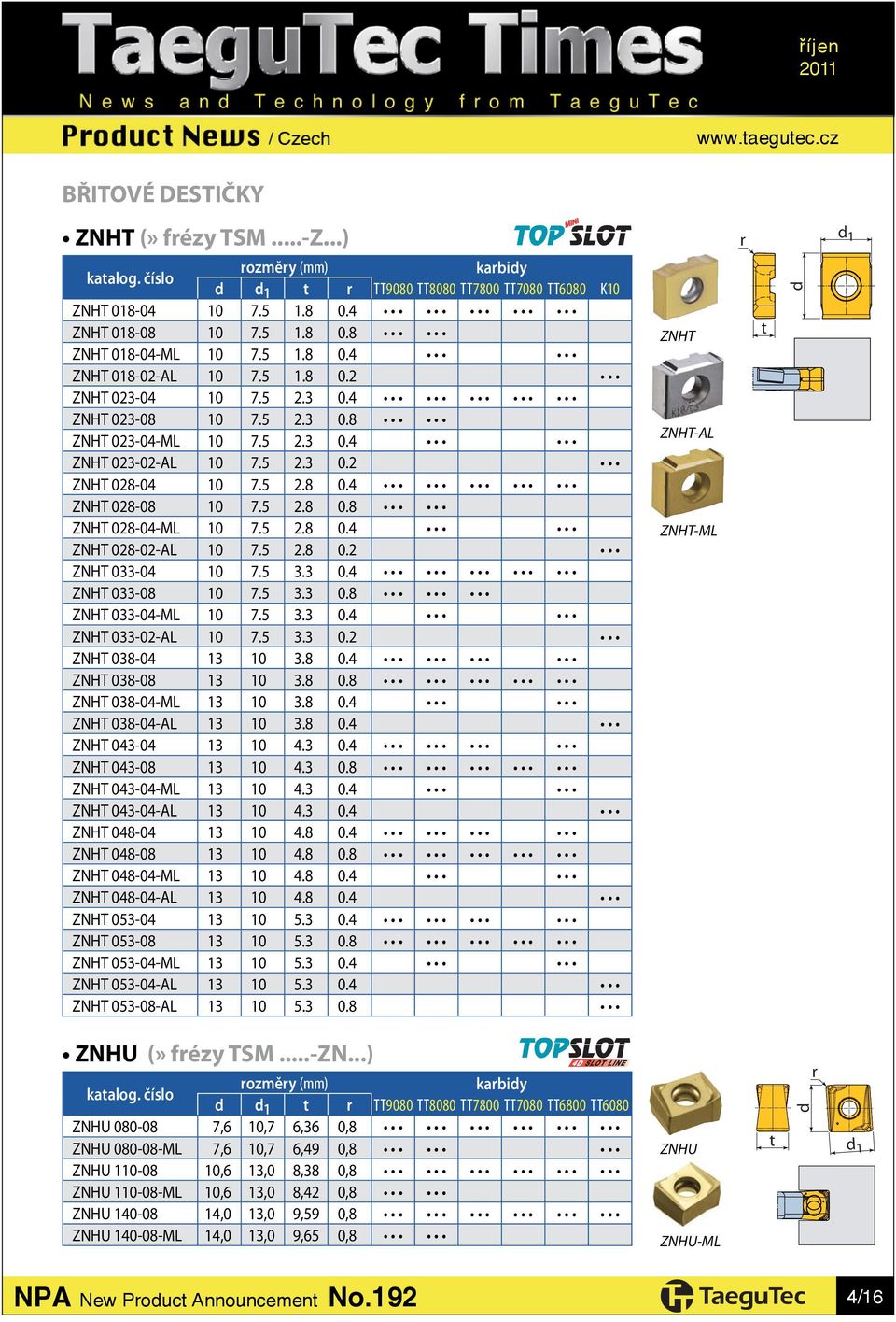 5 2.8 0.2 ZNT 033-04 10 7.5 3.3 0.4 ZNT 033-08 10 7.5 3.3 0.8 ZNT 033-04-ML 10 7.5 3.3 0.4 ZNT 033-02-AL 10 7.5 3.3 0.2 ZNT 038-04 13 10 3.8 0.4 ZNT 038-08 13 10 3.8 0.8 ZNT 038-04-ML 13 10 3.8 0.4 ZNT 038-04-AL 13 10 3.