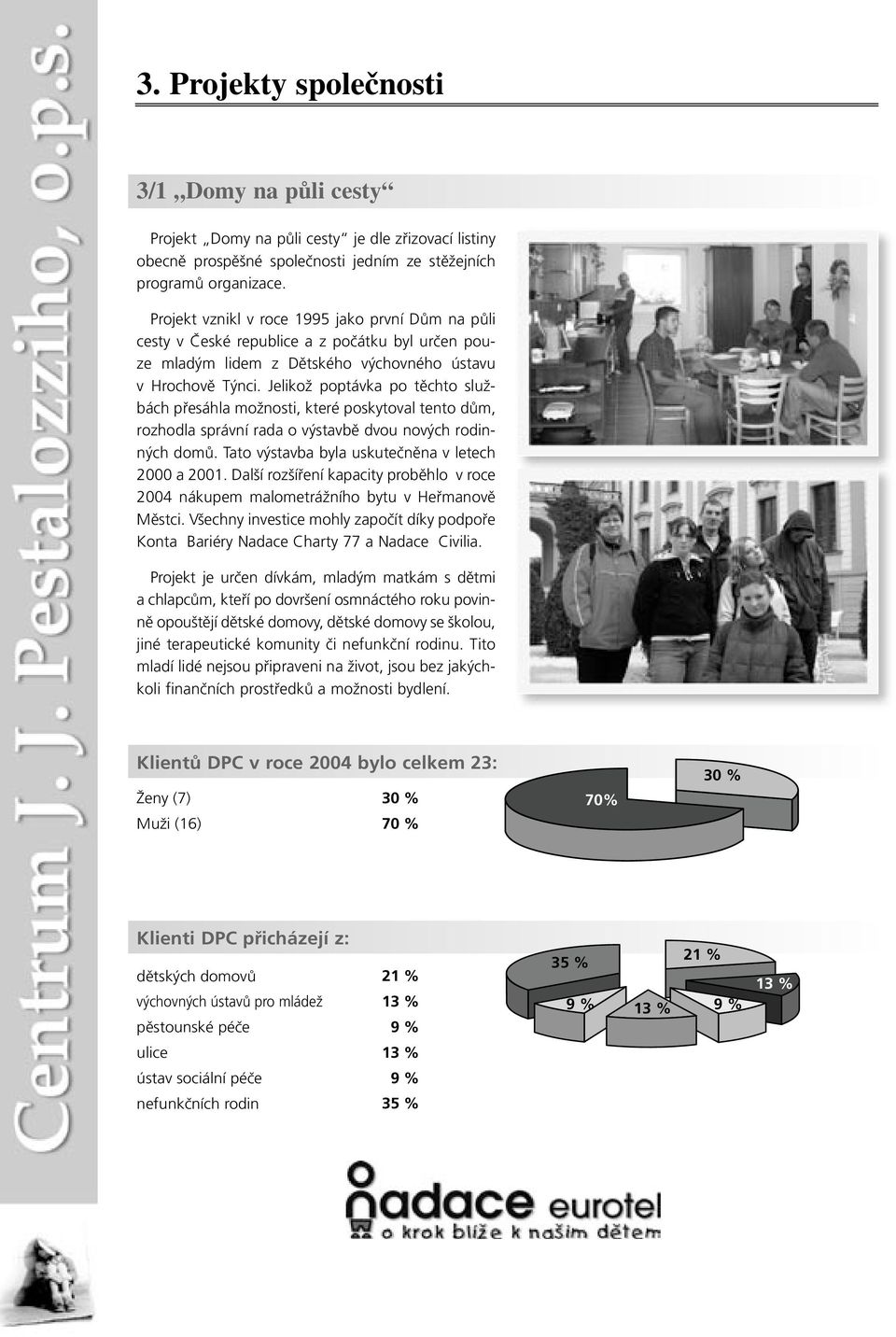 Jelikož poptávka po těchto službách přesáhla možnosti, které poskytoval tento dům, rozhodla správní rada o výstavbě dvou nových rodinných domů. Tato výstavba byla uskutečněna v letech 2000 a 2001.