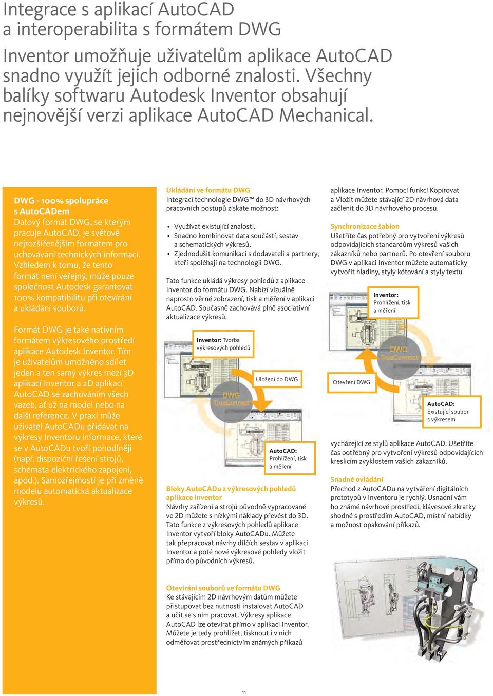 DWG - 100% spolupráce s AutoCADem Datový formát DWG, se kterým pracuje AutoCAD, je světově nejrozšířenějším formátem pro uchovávání technických informací.