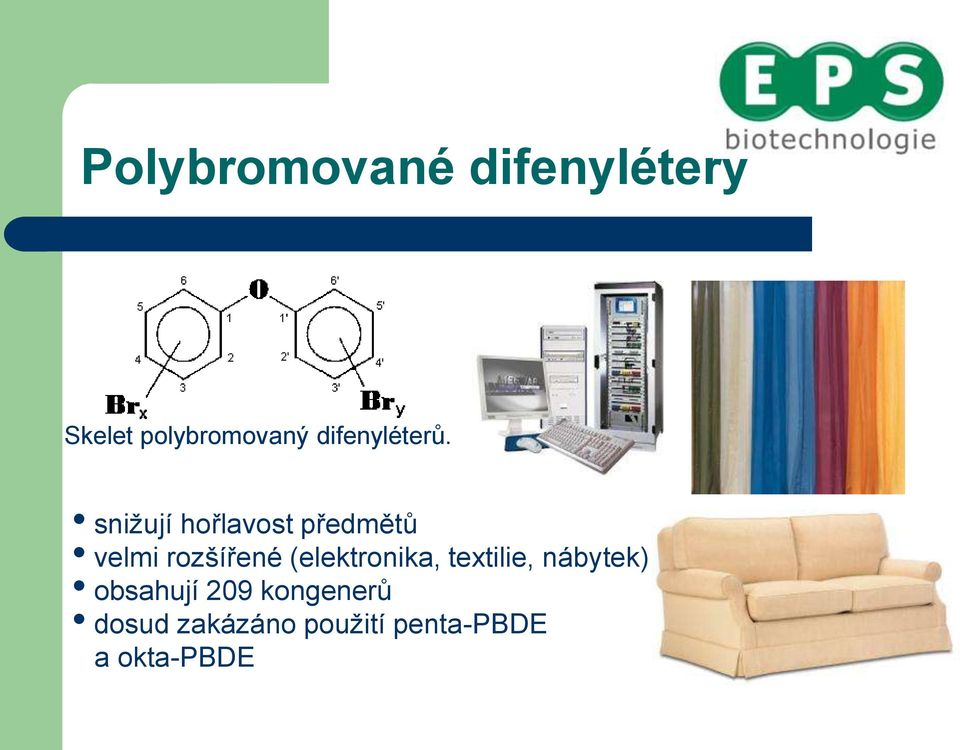 snižují hořlavost předmětů velmi rozšířené