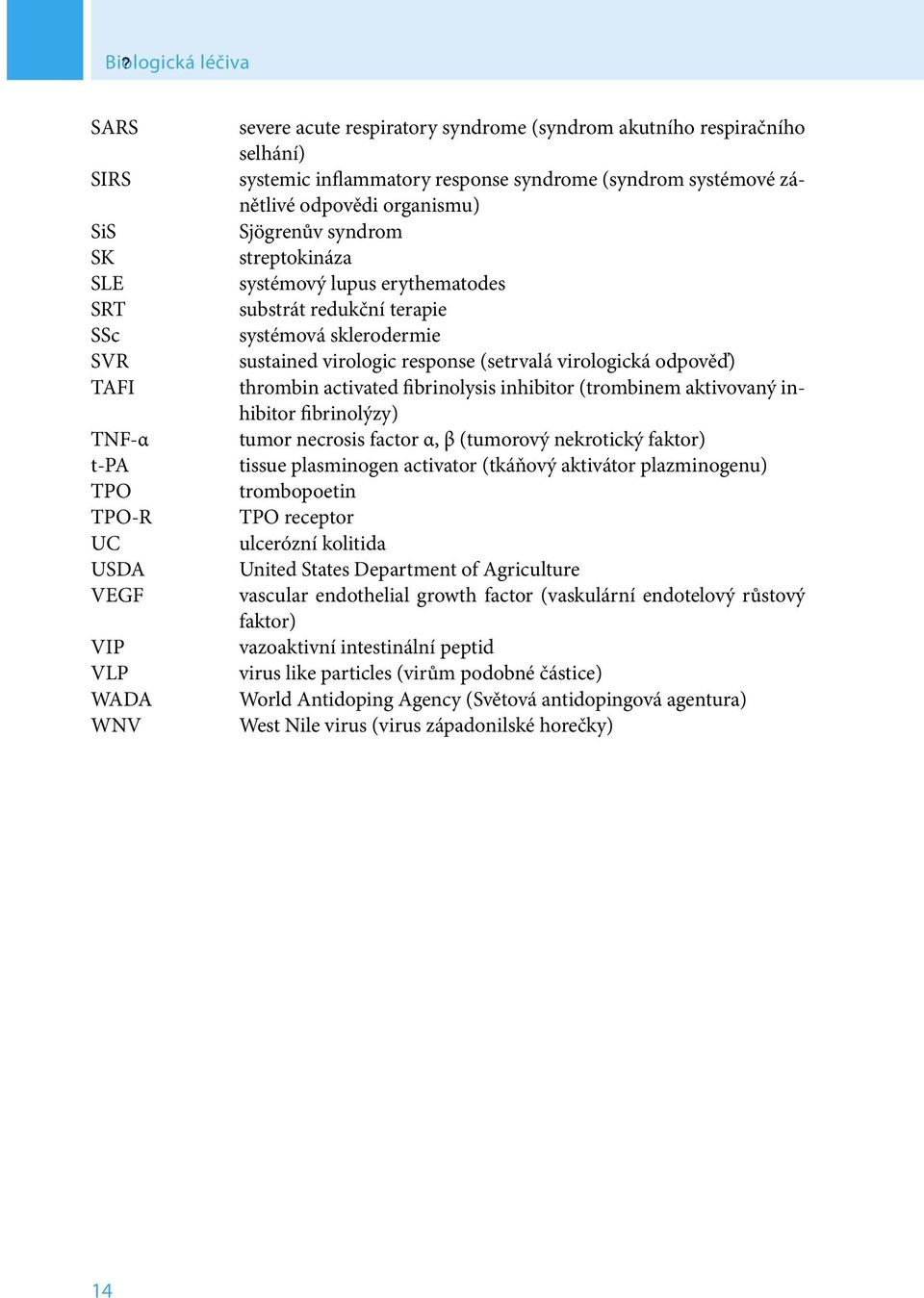 response syndrome (syndrom systémové zánětlivé odpovědi organismu) Sjögrenův syndrom streptokináza systémový lupus erythematodes substrát redukční terapie systémová sklerodermie sustained virologic