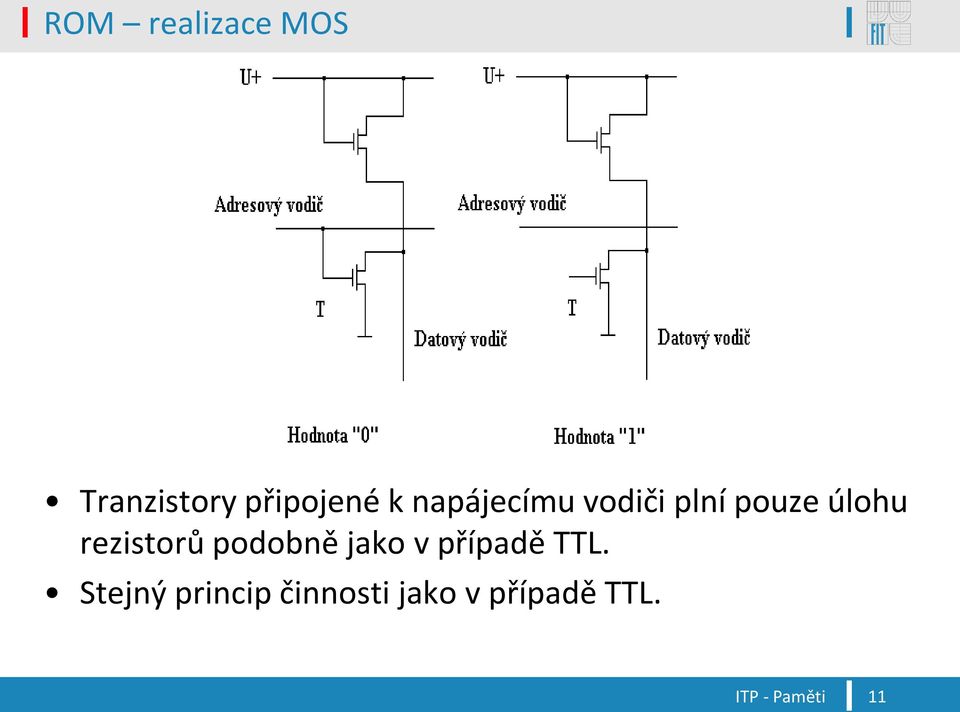 rezistorů podobně jako v případě TTL.