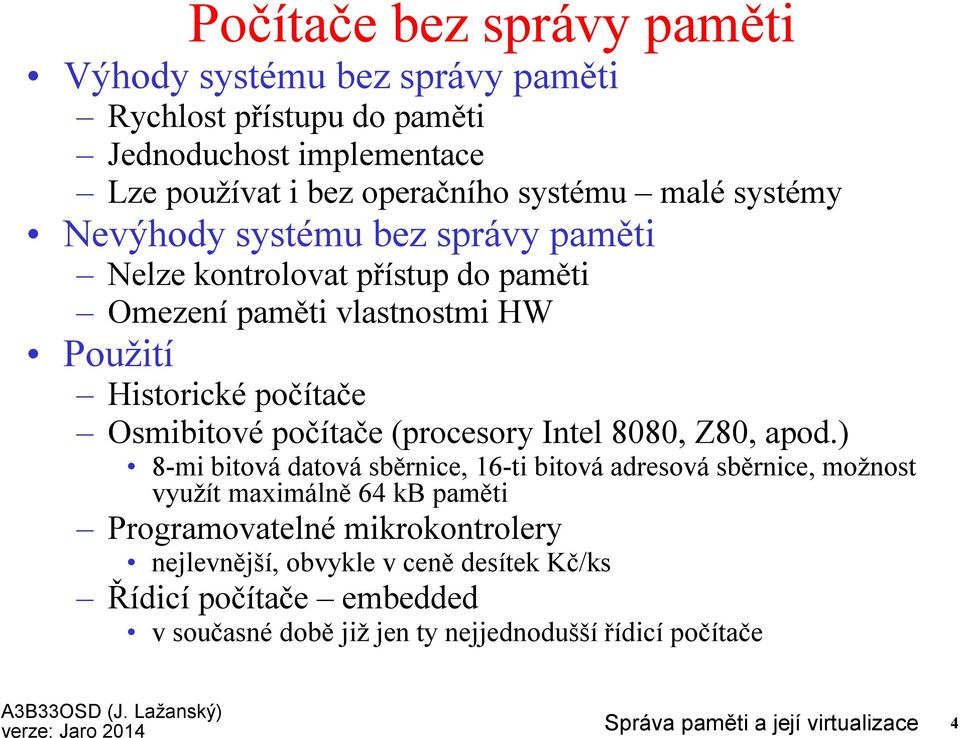 počítače (procesory Intel 8080, Z80, apod.