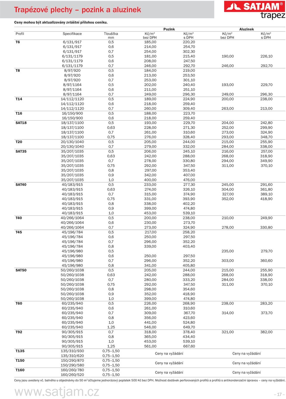 0,5 181,00 215,40 190,00 226,10 6/131/1179 0,6 208,00 247,50 6/131/1179 0,7 246,00 292,70 246,00 292,70 T8 8/97/920 0,5 184,00 219,00 8/97/920 0,6 213,00 253,50 8/97/920 0,7 253,00 301,10 8/97/1164