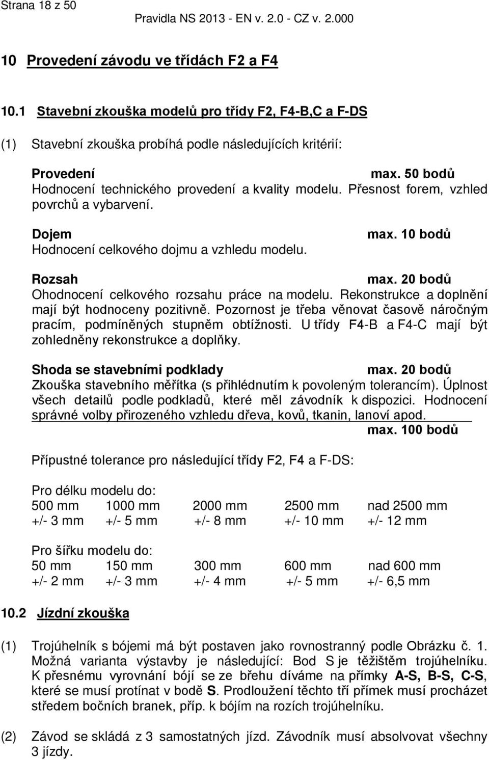 20 bodů Ohodnocení celkového rozsahu práce na modelu. Rekonstrukce a doplnění mají být hodnoceny pozitivně. Pozornost je třeba věnovat časově náročným pracím, podmíněných stupněm obtížnosti.