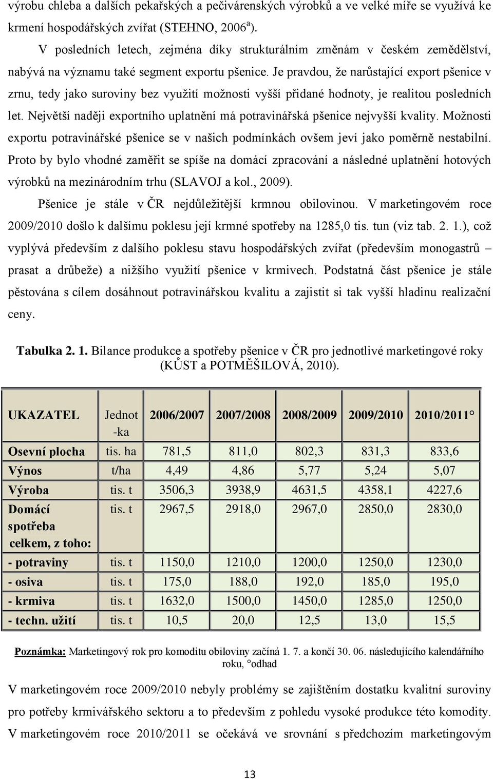 Je pravdou, ţe narůstající export pšenice v zrnu, tedy jako suroviny bez vyuţití moţnosti vyšší přidané hodnoty, je realitou posledních let.