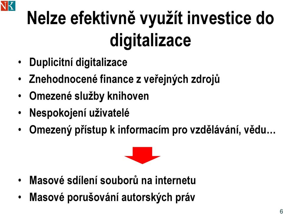 knihoven Nespokojení uživatelé Omezený přístup k informacím pro