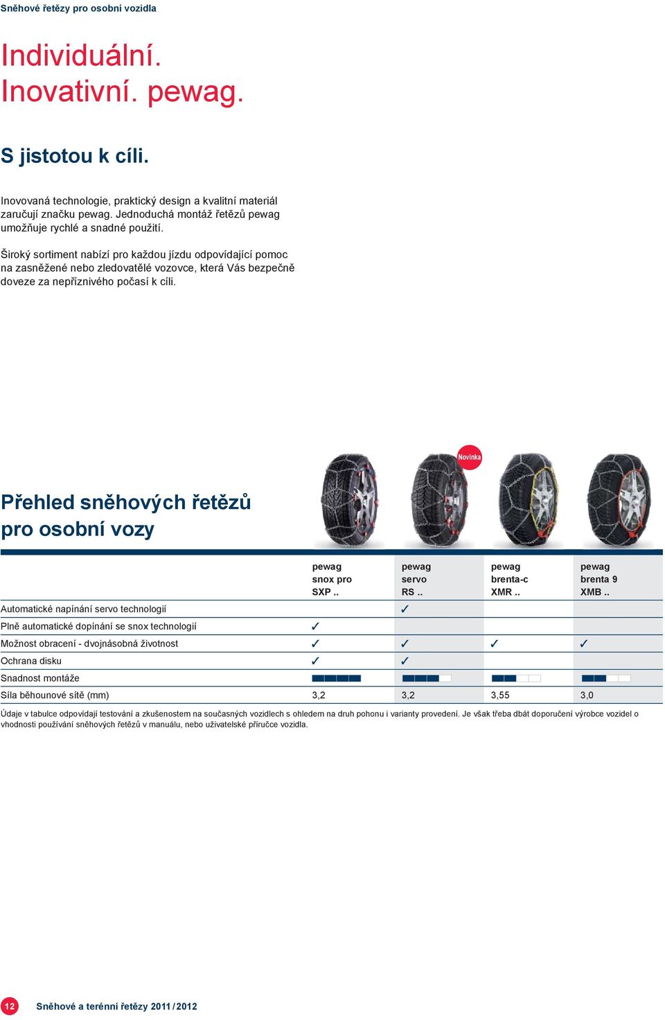 Široký sortiment nabízí pro každou jízdu odpovídající pomoc na zasněžené nebo zledovatělé vozovce, která Vás bezpečně doveze za nepříznivého počasí k cíli.