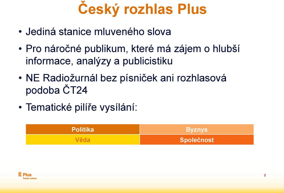 publicistiku NE Radiožurnál bez písniček ani rozhlasová