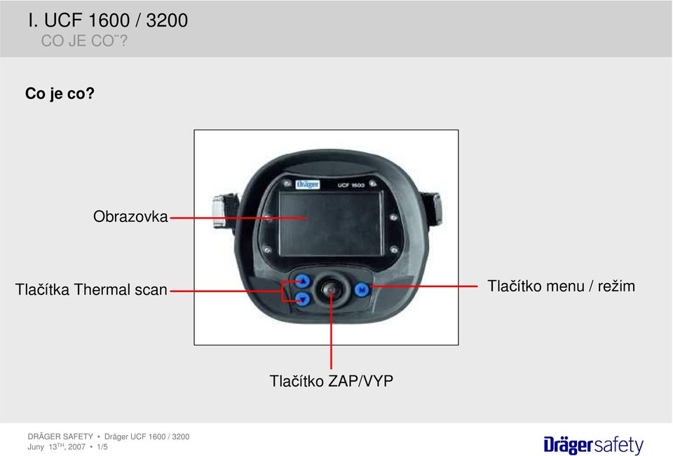 Obrazovka Tlačítka Thermal scan