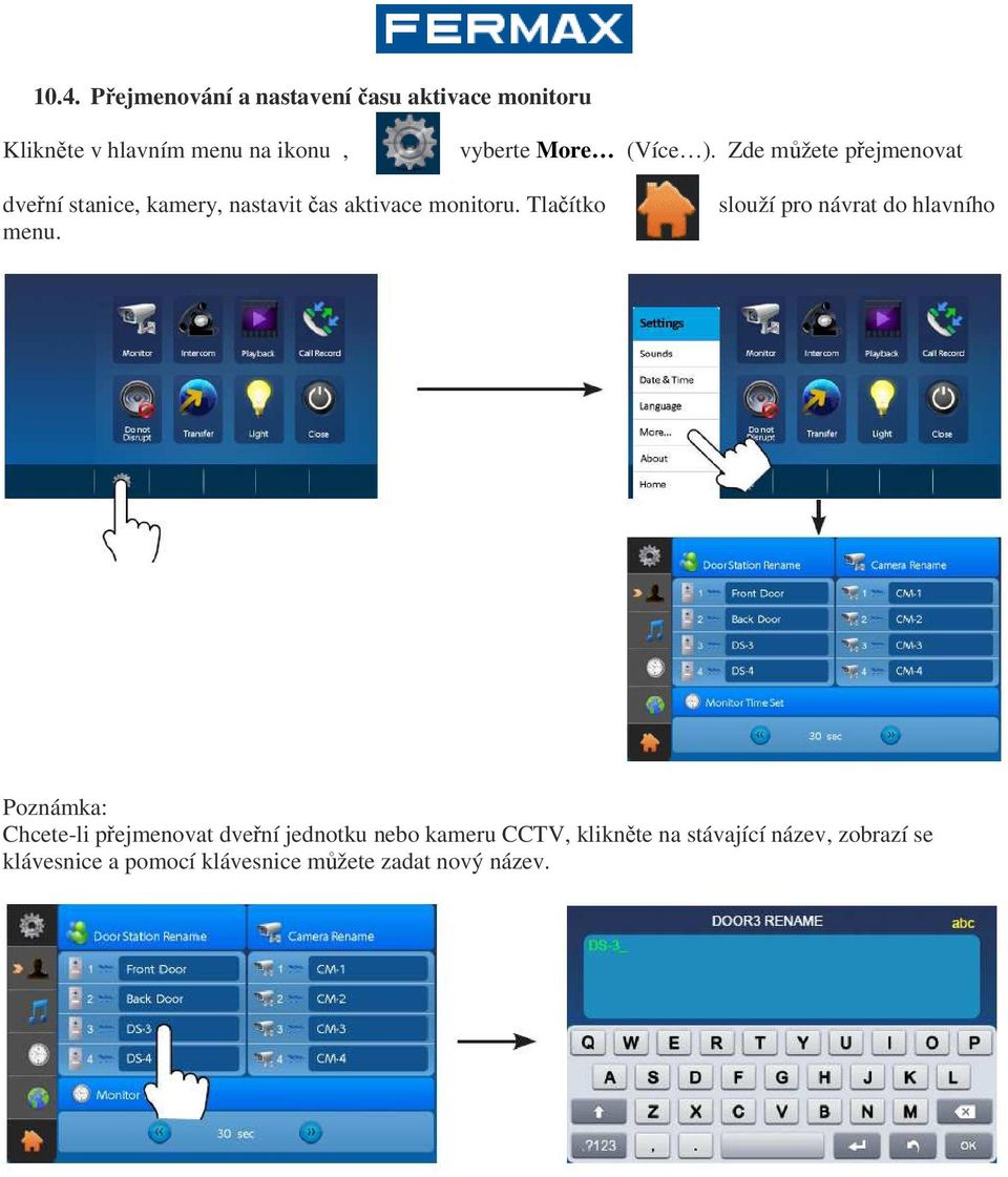 Tlačítko menu.