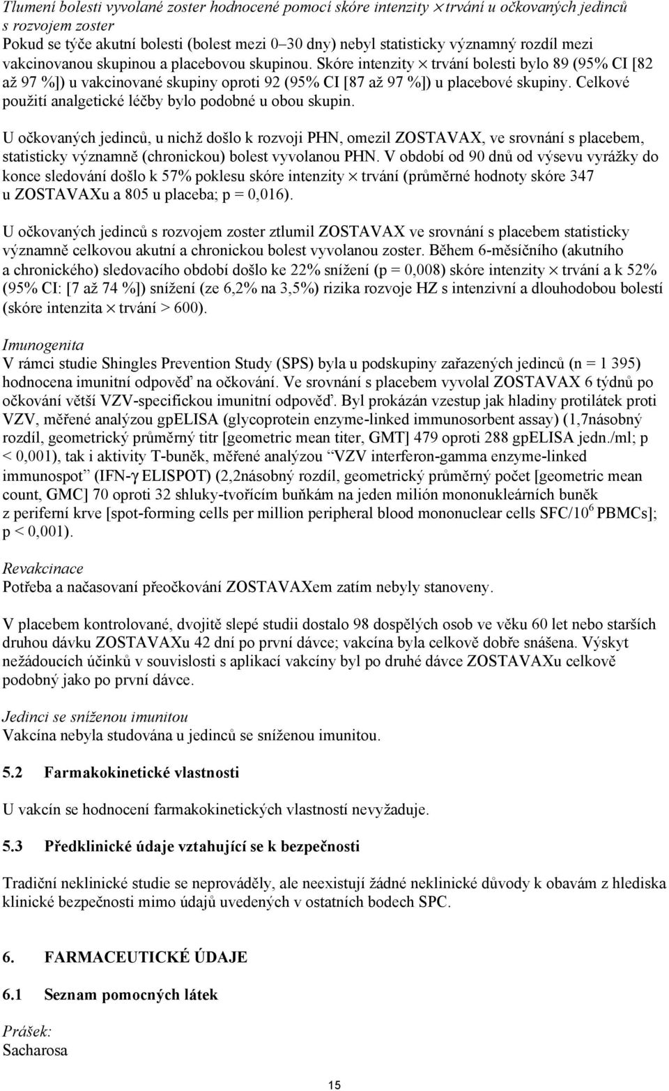 Celkové použití analgetické léčby bylo podobné u obou skupin.