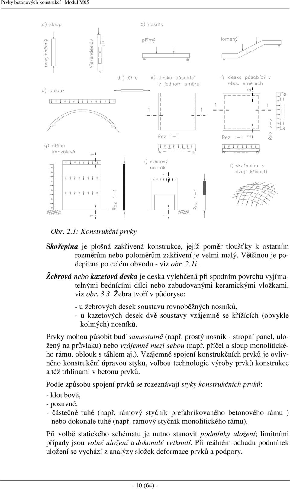 3.3. Žebra tvoří v půdoryse: - u žebrových desek soustavu rovnoběžných nosníků, - u kazetových desek dvě soustavy vzájemně se křížících (obvykle kolmých) nosníků.