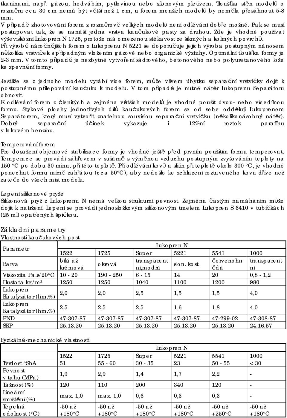 Zde je vhodné používat výševiskózní 1725, protože má omezenou stékavost ze šikmých a kolmých povrchů.