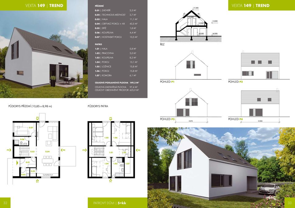 07 HOSTINSKÝ POKOJ 4,4 M 2 10,5 M 2 ±0,000 ±0,000 PATRO 1.01 HALA 5,8 M 2 1.02 PRACOVNA 5,0 M 2 1.03 KOUPELNA 8,2 M 2 1.04 POKOJ 13,1 M 2 1.