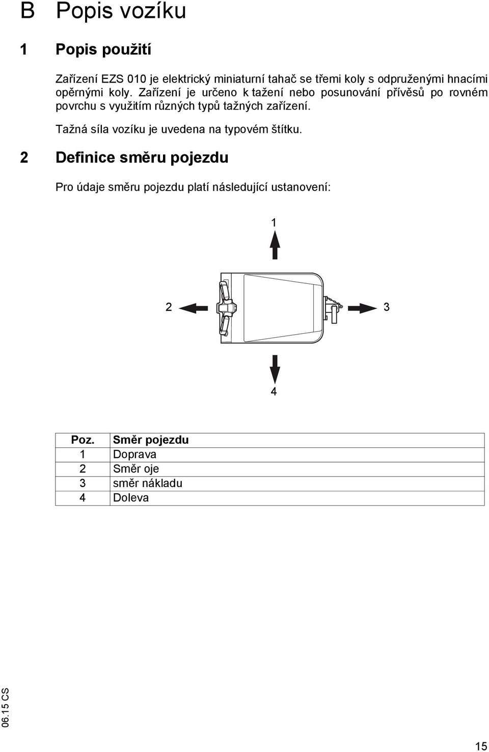 Zařízení je určeno k tažení nebo posunování přívěsů po rovném povrchu s využitím různých typů tažných zařízení.