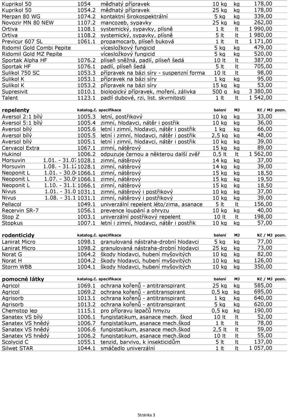 1 propamocarb, plíseň buková 1 lt lt 1 171,00 Ridomil Gold Combi Pepite vícesložkový fungicid 5 kg kg 479,00 Ridomil Gold MZ Pepite vícesložkový fungicid 5 kg kg 520,00 Sportak Alpha HF 1076.