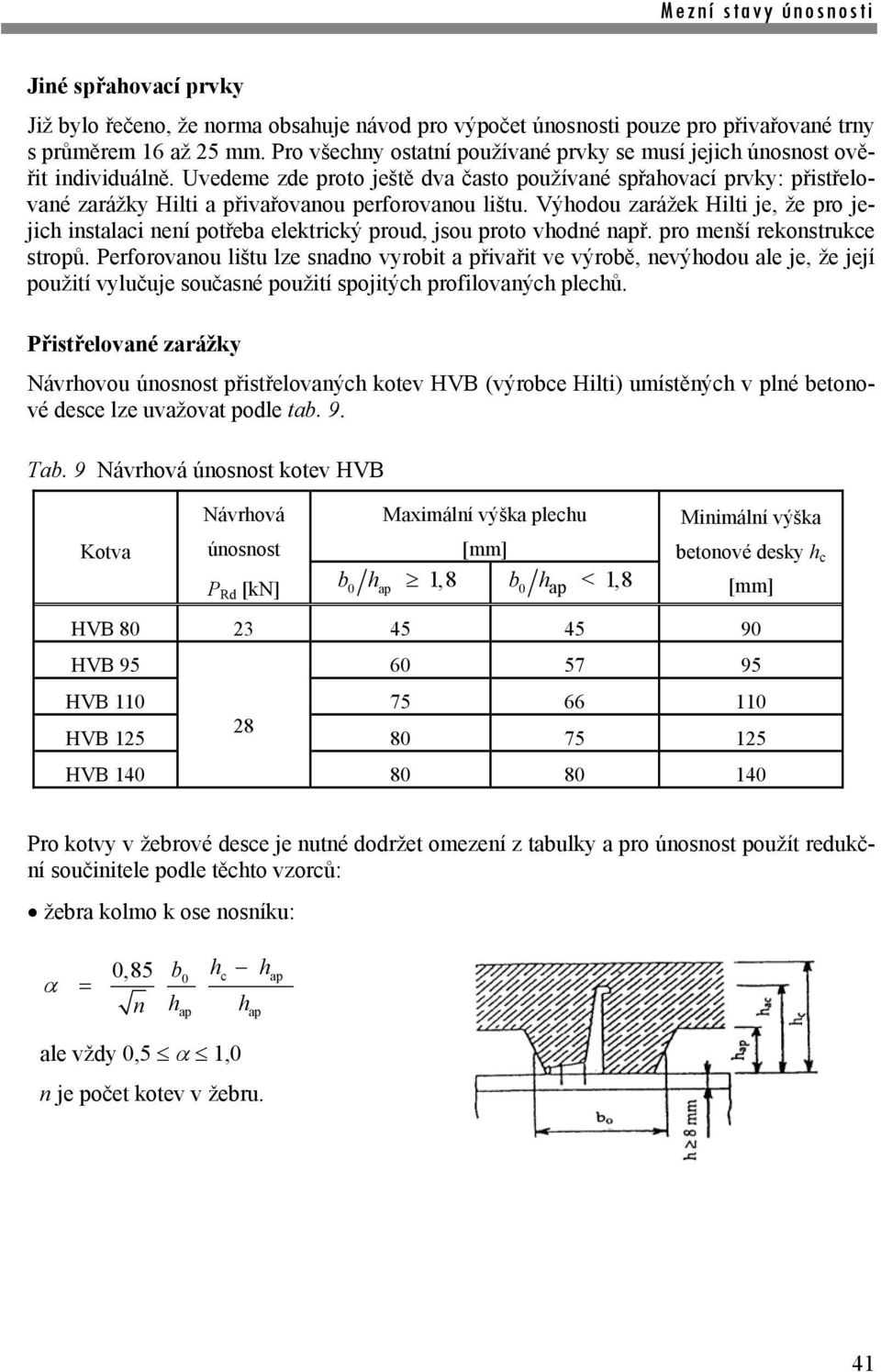 Uvedeme zde proto ještě dva často používané spřahovací prvky: přistřelované zarážky Hilti a přivařovanou perforovanou lištu.