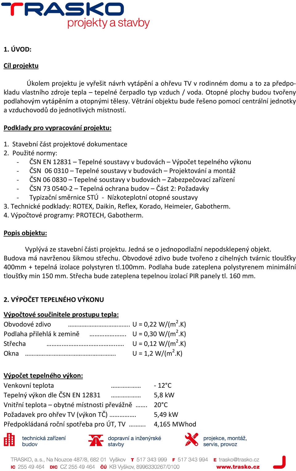 Stavební část projektové dokumentace 2.