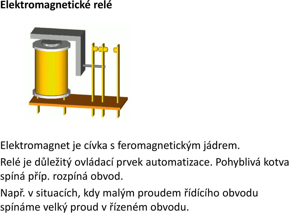 Relé je důležitý ovládací prvek automatizace.