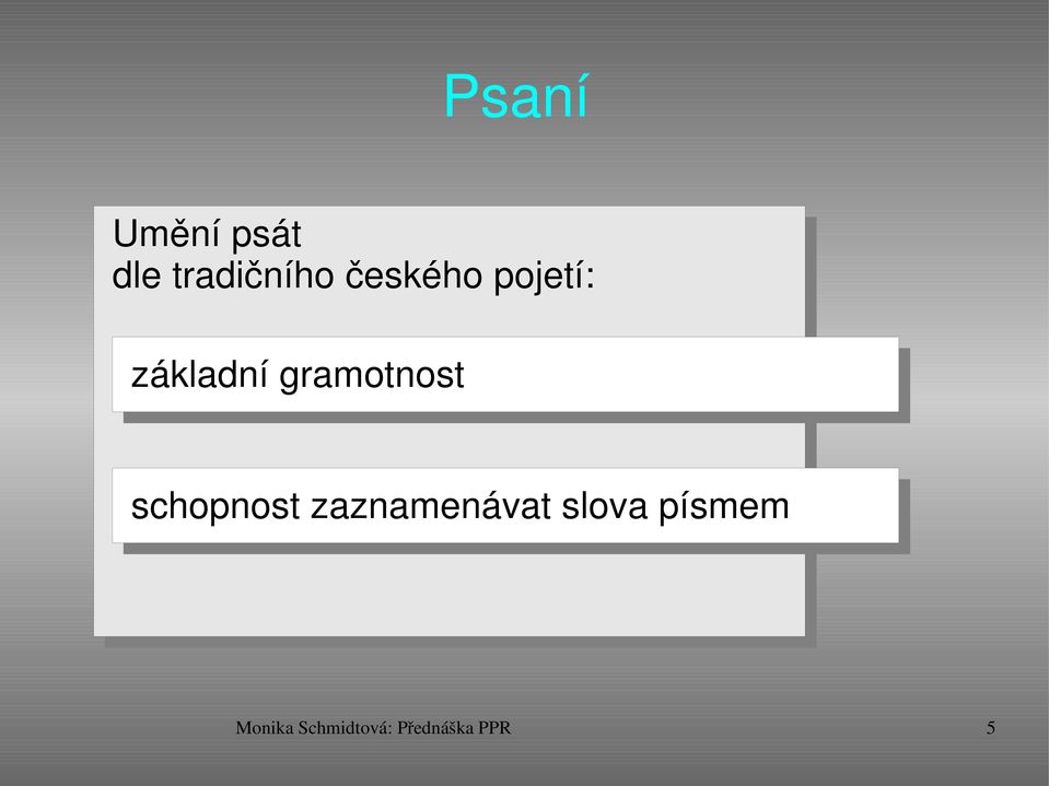 gramotnost schopnost zaznamenávat