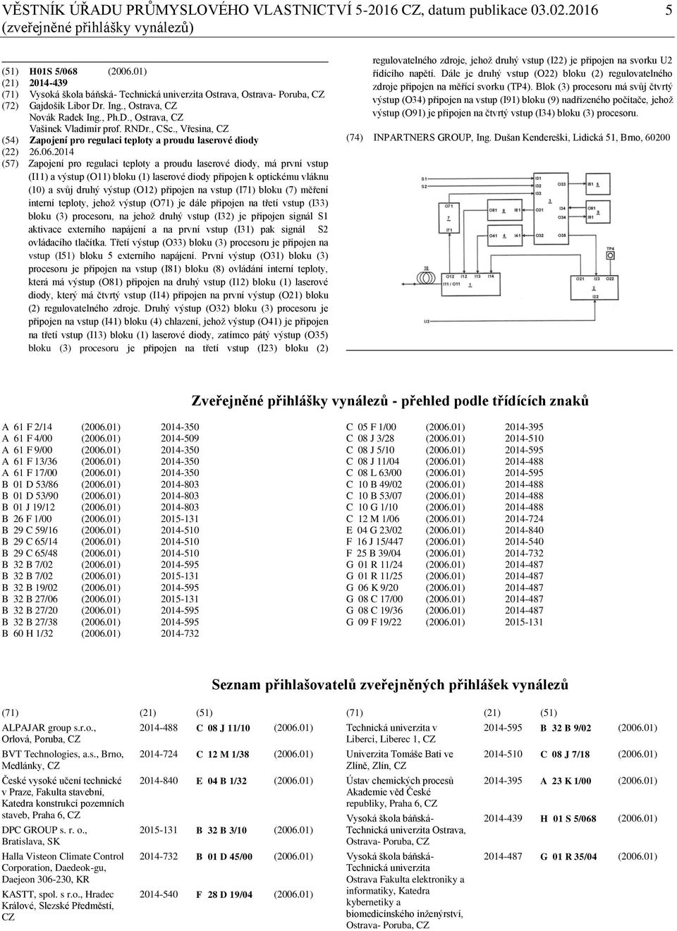 RNDr., CSc., Vřesina, CZ (54) Zapojení pro regulaci teploty a proudu laserové diody (22) 26.06.