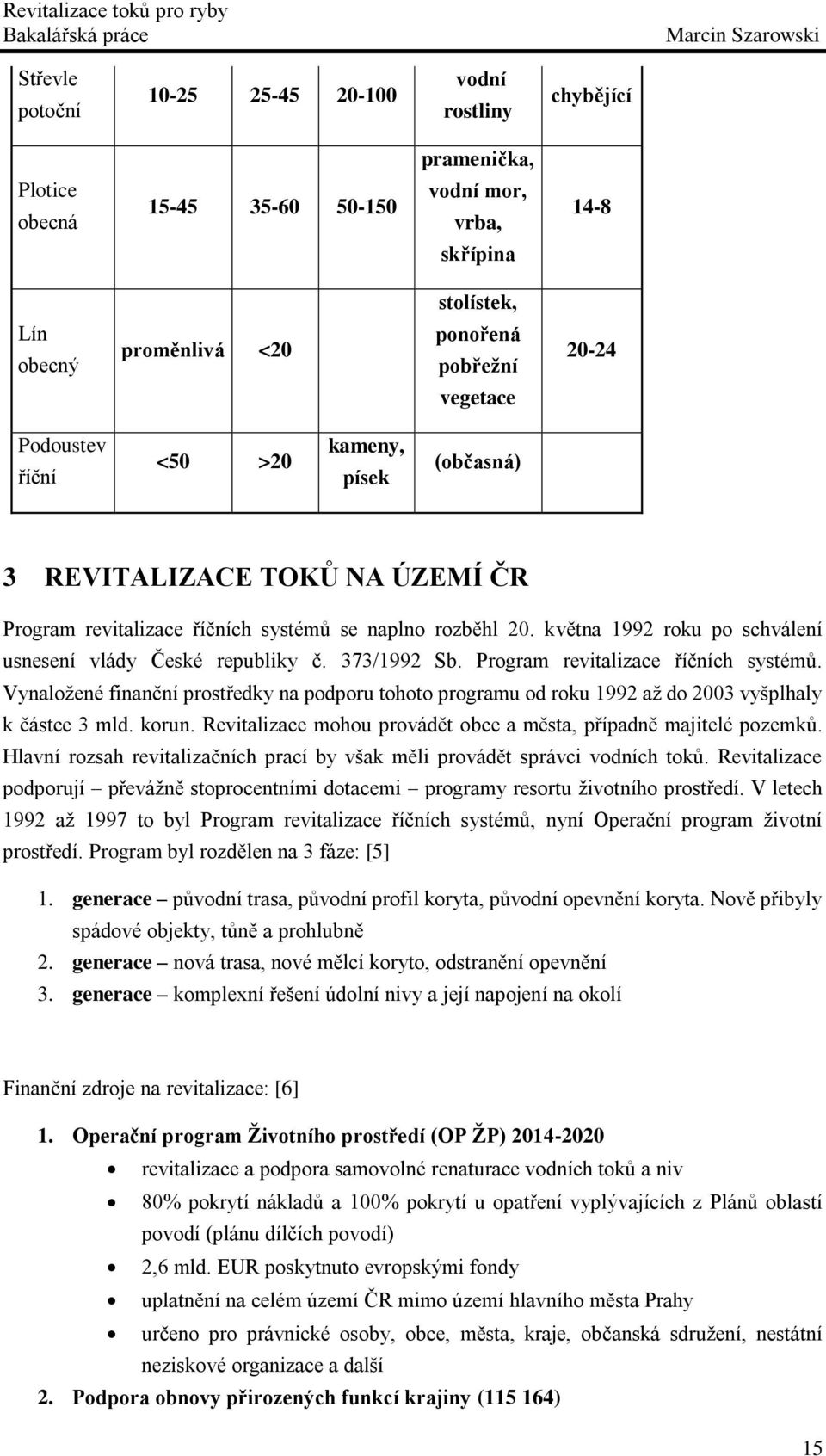 května 1992 roku po schválení usnesení vlády České republiky č. 373/1992 Sb. Program revitalizace říčních systémů.