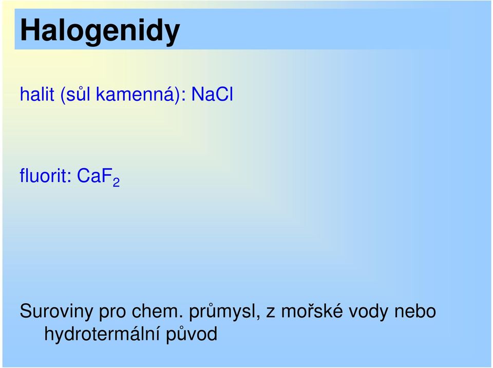 Suroviny pro chem.