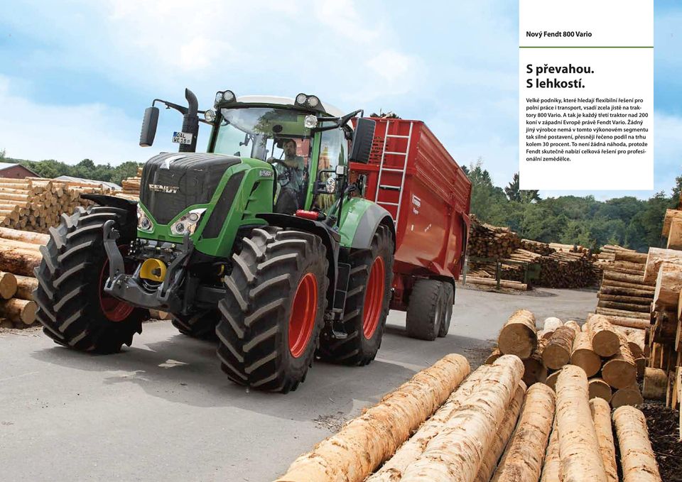 Vario. A tak je každý třetí traktor nad 200 koní v západní Evropě právě Fendt Vario.