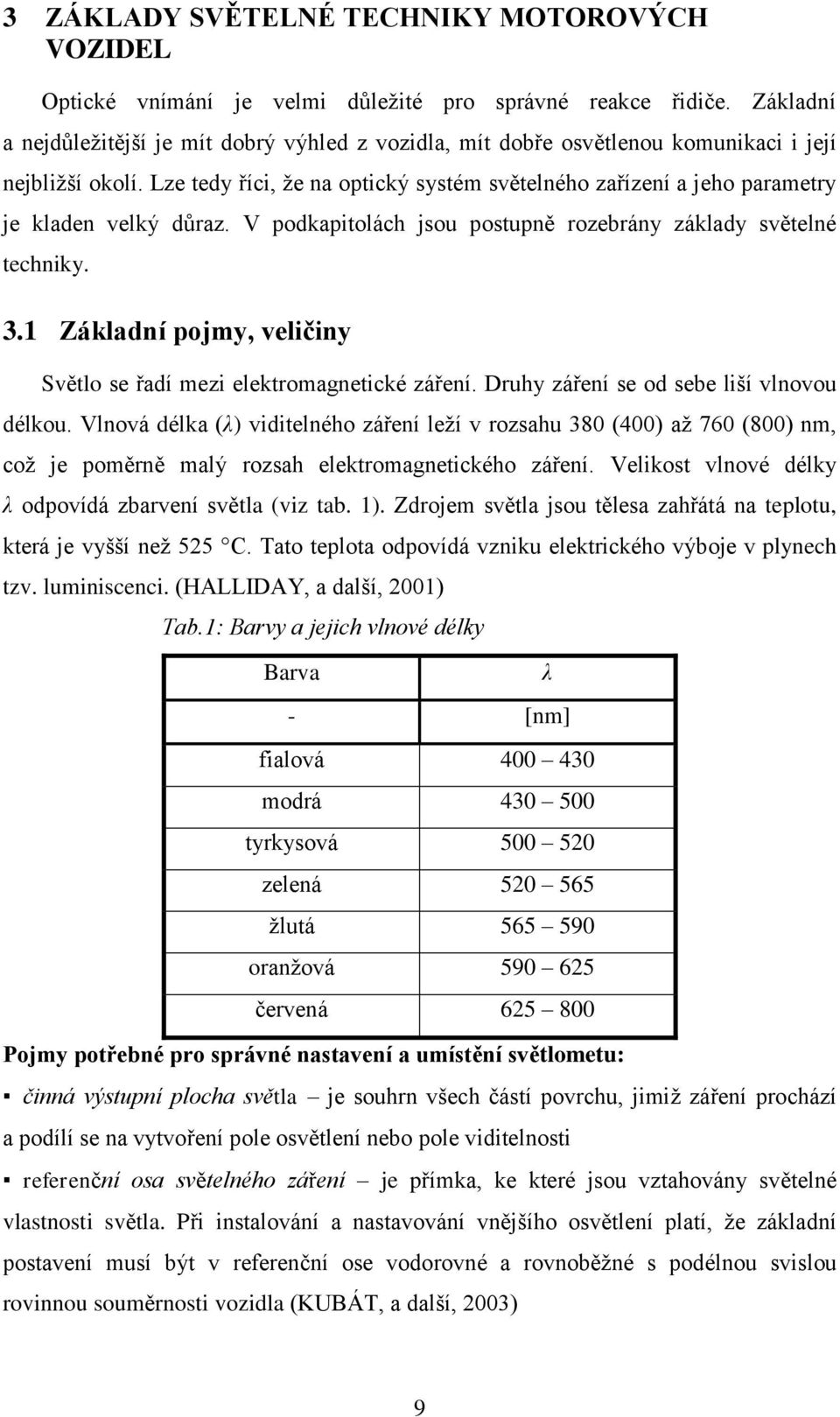 Lze tedy říci, že na optický systém světelného zařízení a jeho parametry je kladen velký důraz. V podkapitolách jsou postupně rozebrány základy světelné techniky. 3.