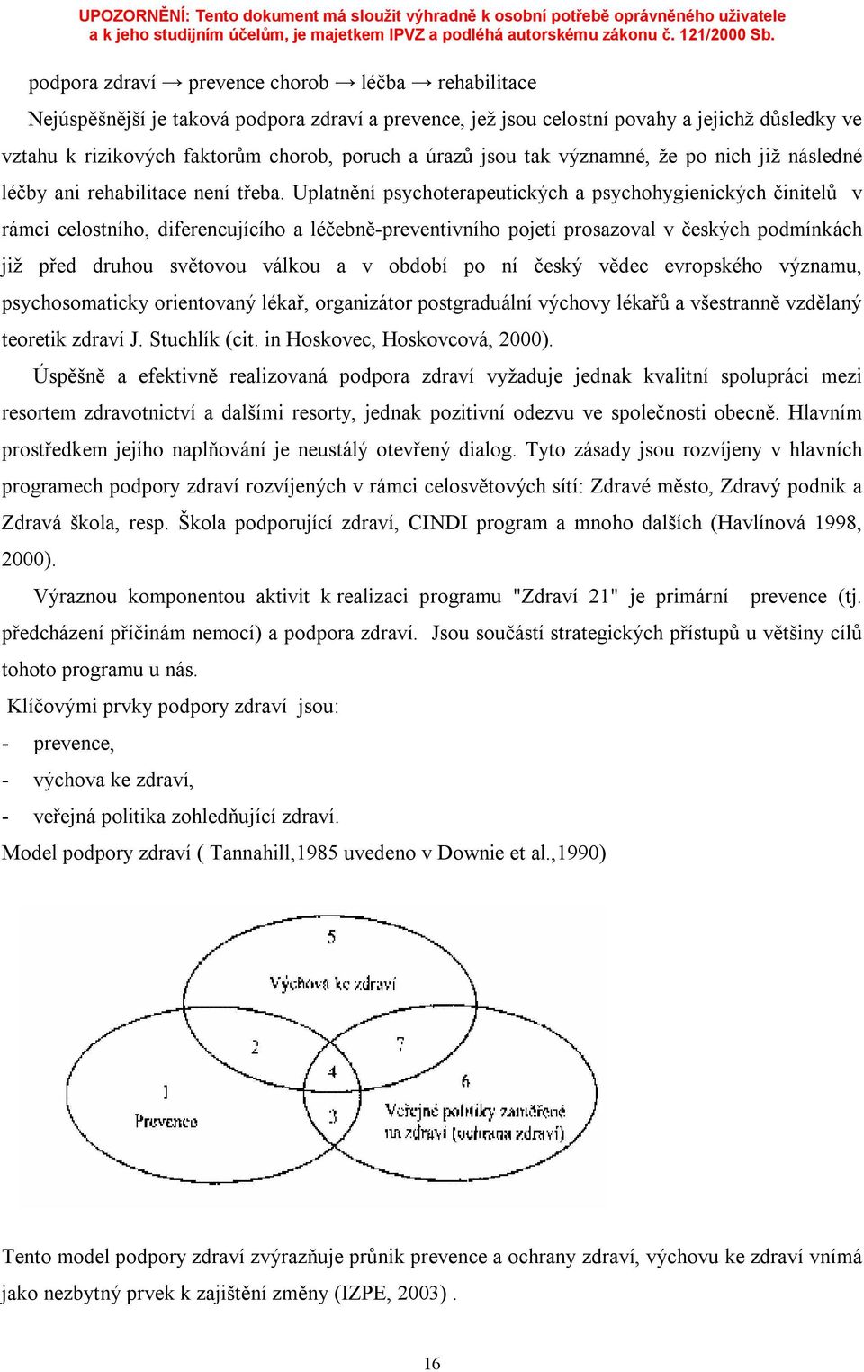 Uplatnění psychoterapeutických a psychohygienických činitelů v rámci celostního, diferencujícího a léčebně-preventivního pojetí prosazoval v českých podmínkách již před druhou světovou válkou a v