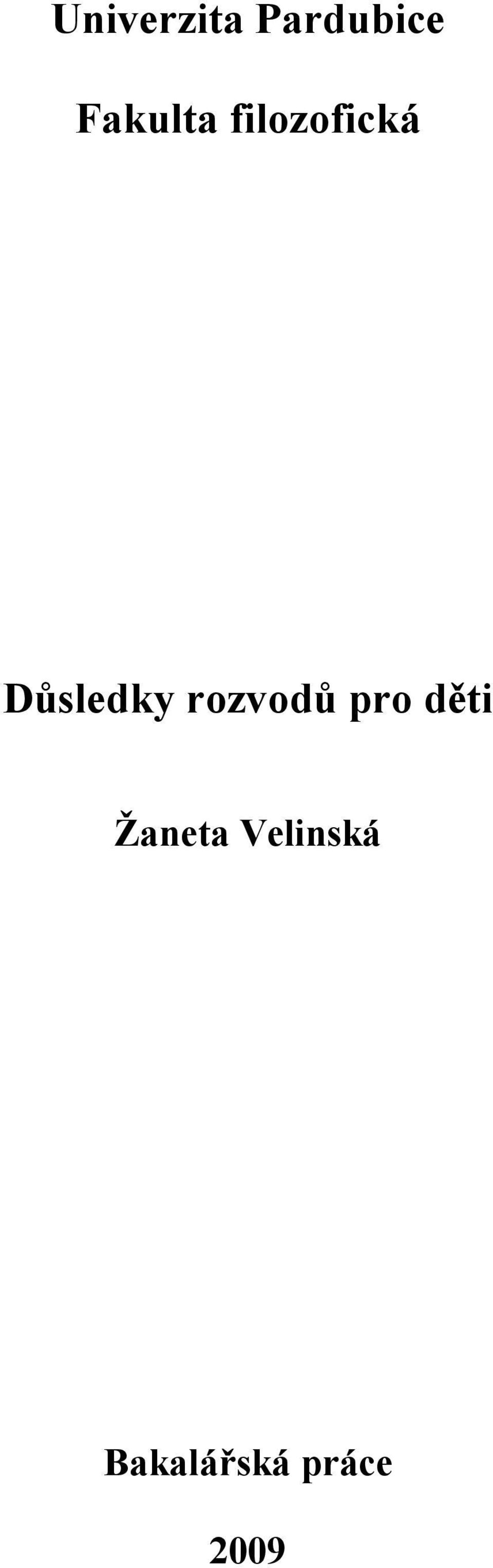 Důsledky rozvodů pro děti