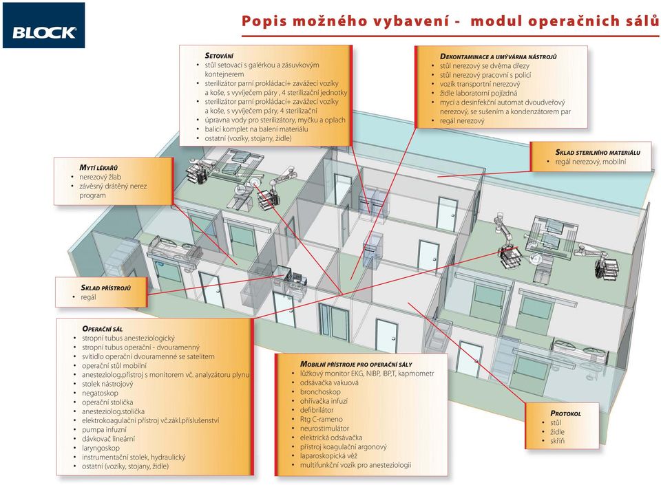 stojany, židle) DEKONTAMINACE A UMÝVÁRNA NÁSTROJŮ stůl nerezový se dvěma dřezy stůl nerezový pracovní s policí vozík transportní nerezový židle laboratorní pojízdná mycí a desinfekční automat