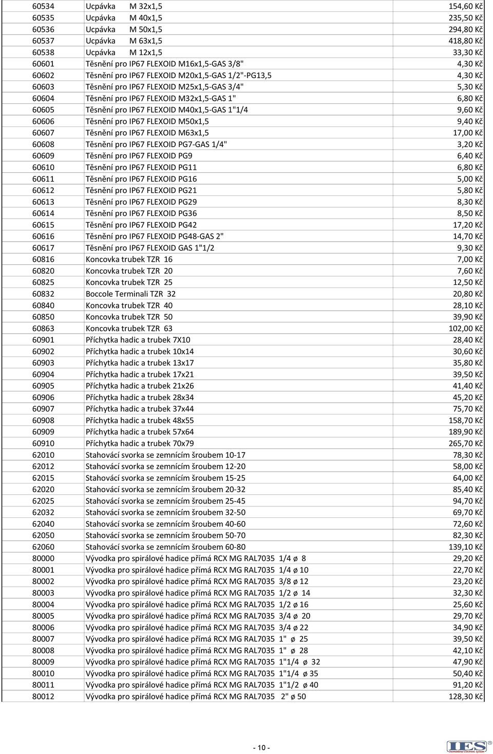 60605 Těsnění pro IP67 FLEXOID M40x1,5-GAS 1"1/4 9,60 Kč 60606 Těsnění pro IP67 FLEXOID M50x1,5 9,40 Kč 60607 Těsnění pro IP67 FLEXOID M63x1,5 17,00 Kč 60608 Těsnění pro IP67 FLEXOID PG7-GAS 1/4"