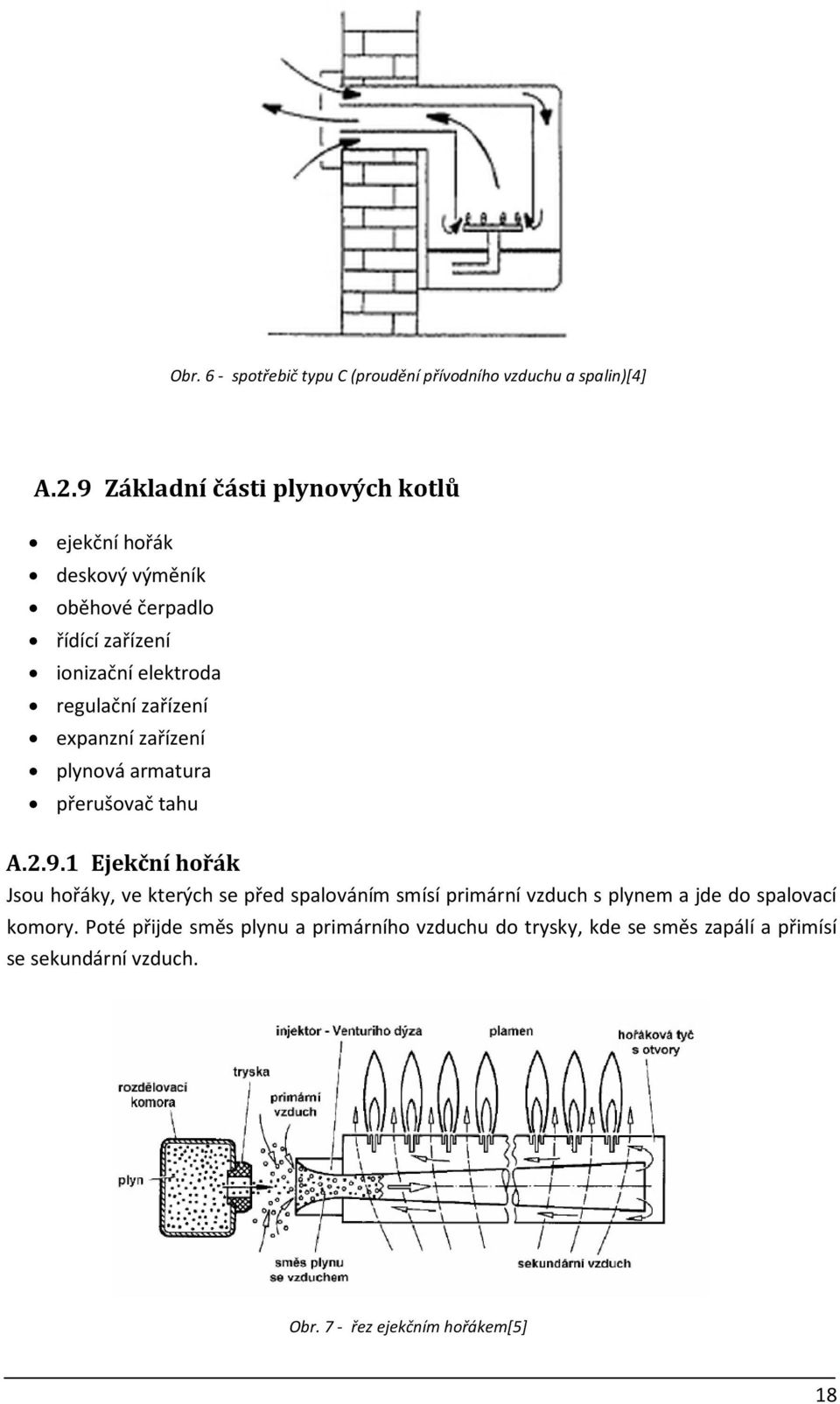 zařízení expanzní zařízení plynová armatura přerušovač tahu A.2.9.