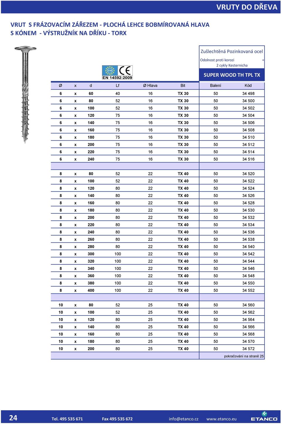 TX 30 50 34 510 6 x 200 75 16 TX 30 50 34 512 6 x 220 75 16 TX 30 50 34 514 6 x 240 75 16 TX 30 50 34 516 8 x 80 52 22 TX 40 50 34 520 8 x 100 52 22 TX 40 50 34 522 8 x 120 80 22 TX 40 50 34 524 8 x