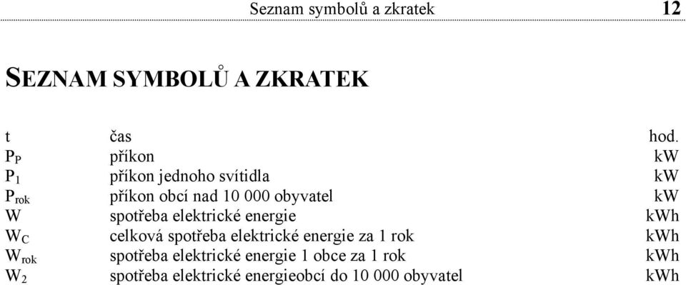 spotřeba elektrické energie kwh W C celková spotřeba elektrické energie za 1 rok kwh W