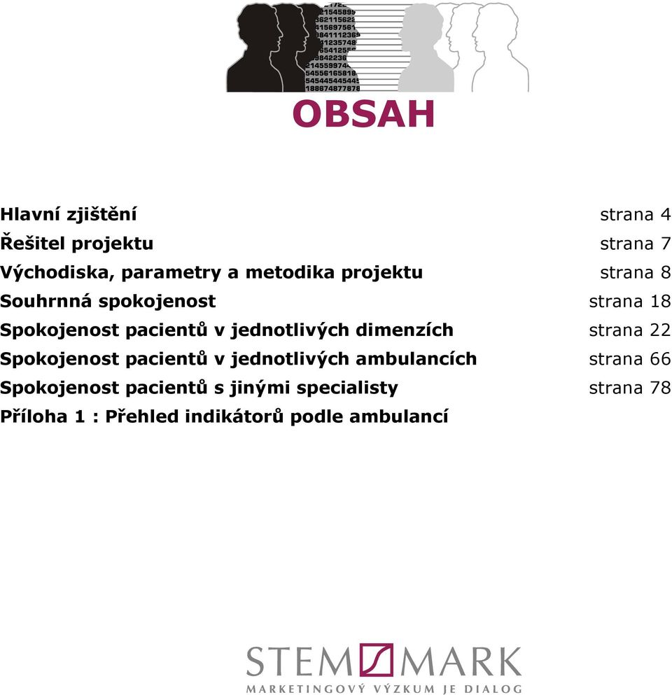 jednotlivých dimenzích strana 22 Spokojenost pacientů v jednotlivých ambulancích strana