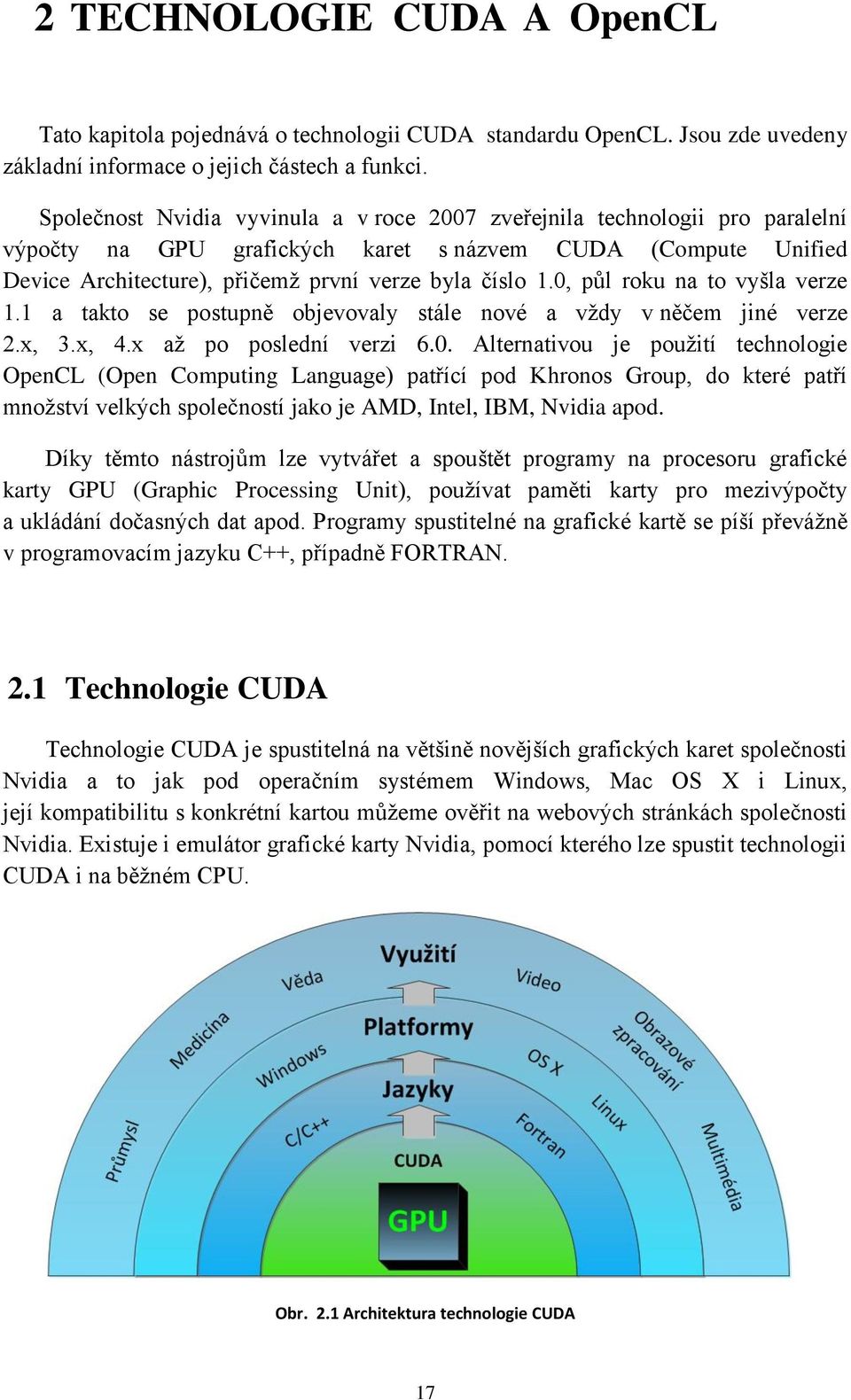 0, půl roku na to vyšla verze 1.1 a takto se postupně objevovaly stále nové a vždy v něčem jiné verze 2.x, 3.x, 4.x až po poslední verzi 6.0. Alternativou je použití technologie OpenCL (Open Computing Language) patřící pod Khronos Group, do které patří množství velkých společností jako je AMD, Intel, IBM, Nvidia apod.