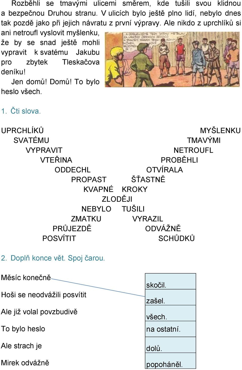 Čti slova.