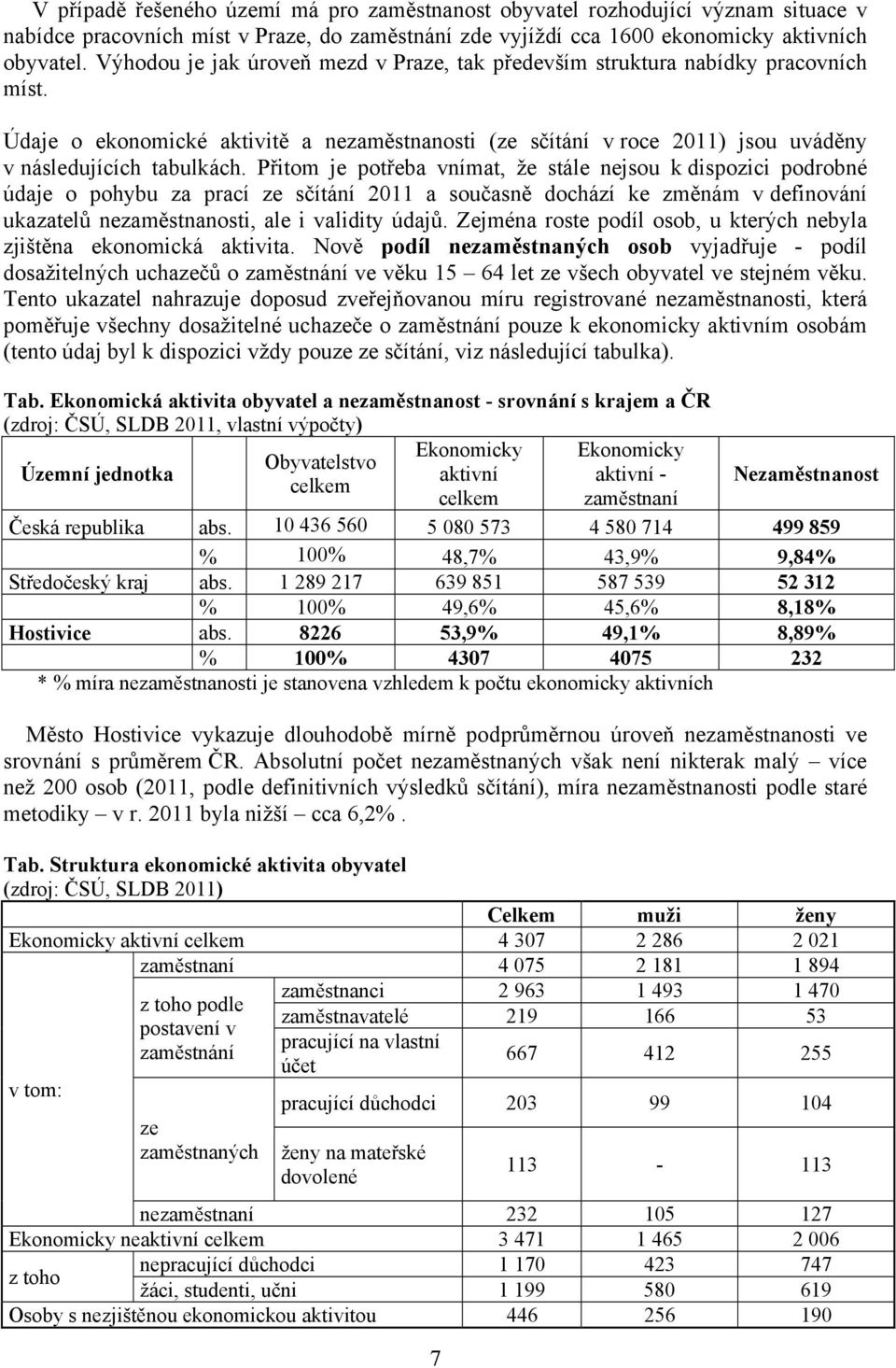 Přitom je potřeba vnímat, že stále nejsou k dispozici podrobné údaje o pohybu za prací ze sčítání 2011 a současně dochází ke změnám v definování ukazatelů nezaměstnanosti, ale i validity údajů.