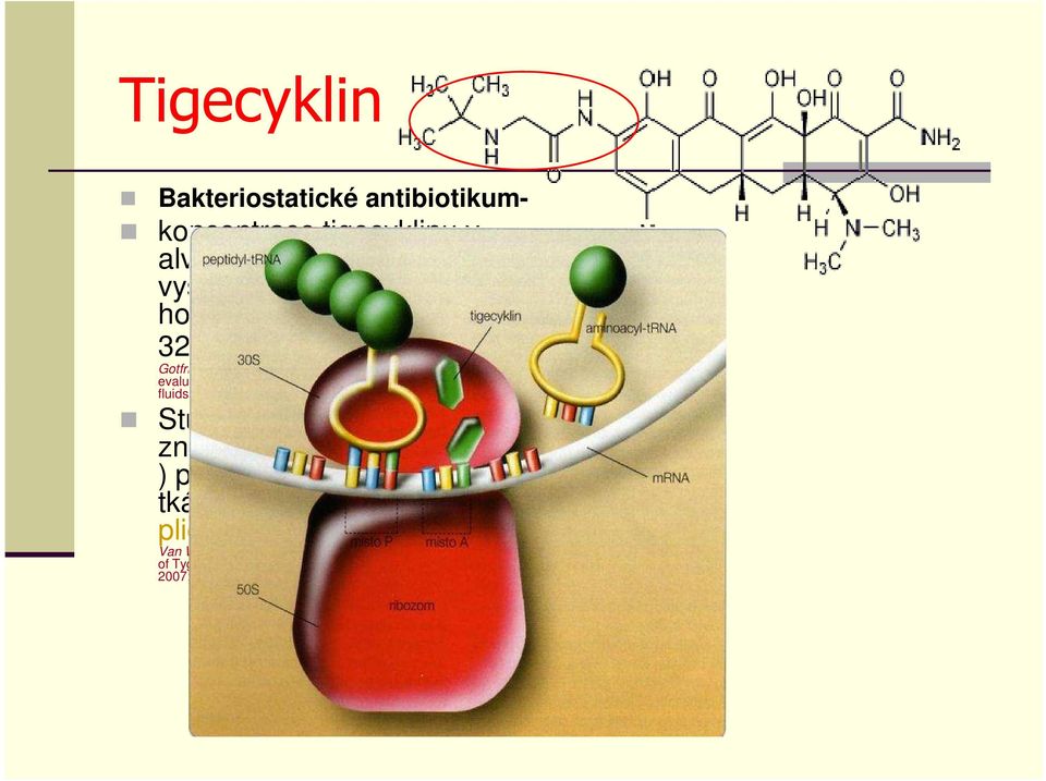 An open label clicial evaluation od tigecycline concentration in selected tissues and fluids Abstract in: Clin. Pharmacol.