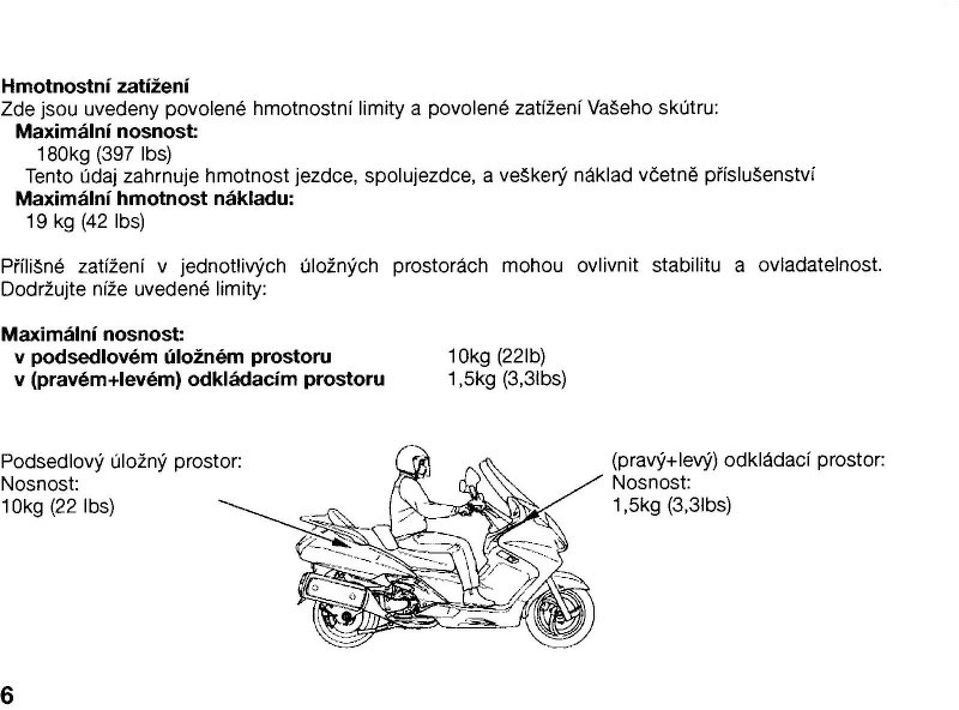 enství Maximální hmotnost nákladu: 19 kg (42 Ibs) P%íli!